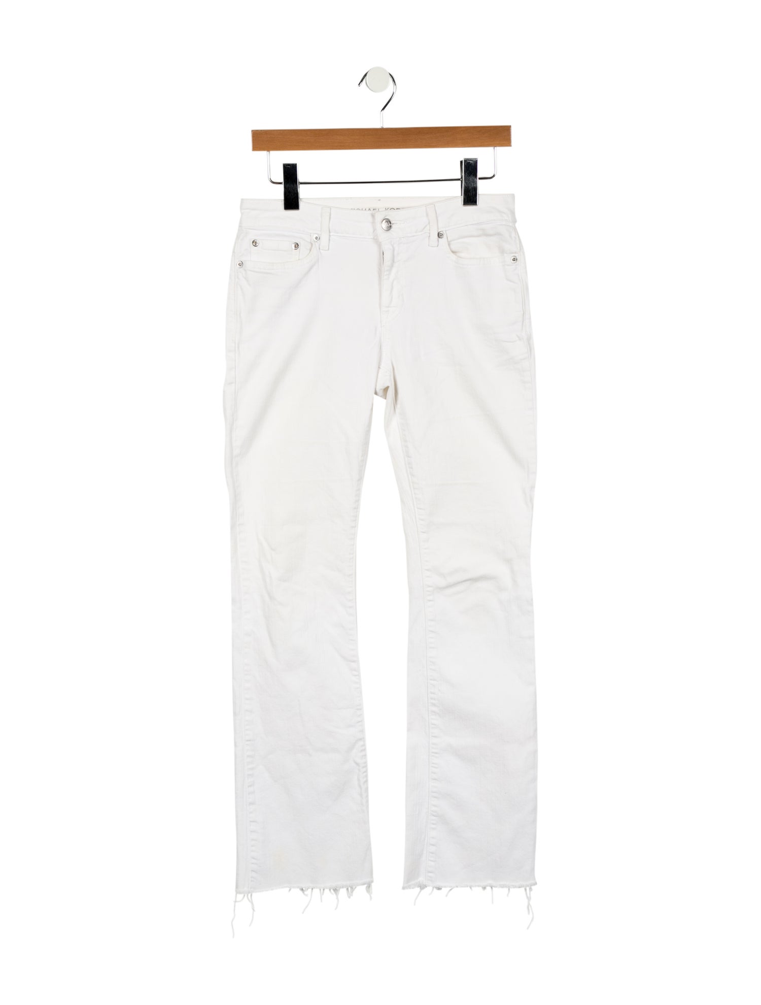 Michael Kors Mid-Rise Straight Leg Jeans